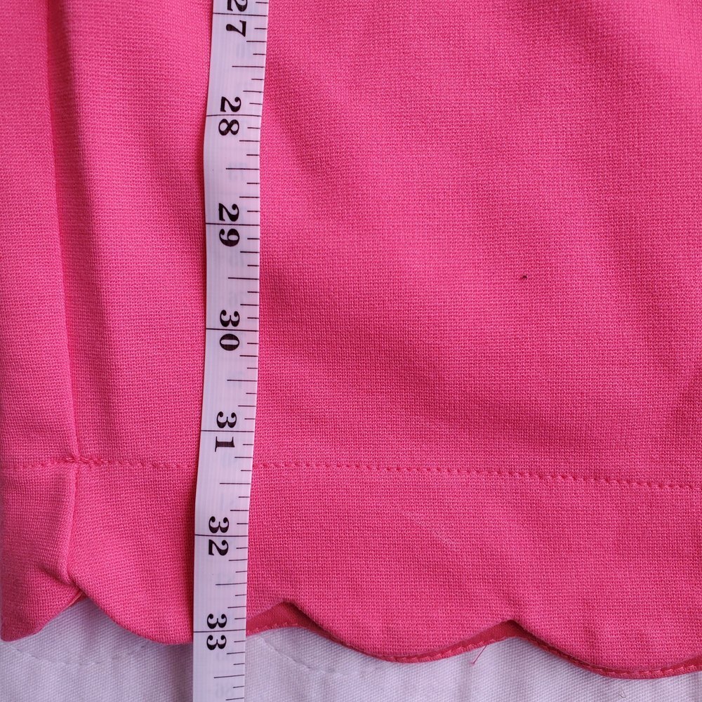 Pink/coral Medium(M) scalloped shift sleeveless monteau los angeles dress - Picture 6 of 7